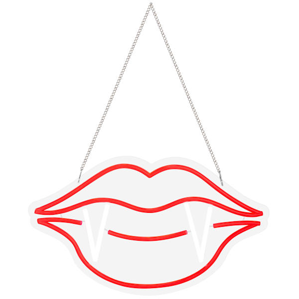 LED Lighted Neon Vampire Mouth Sign