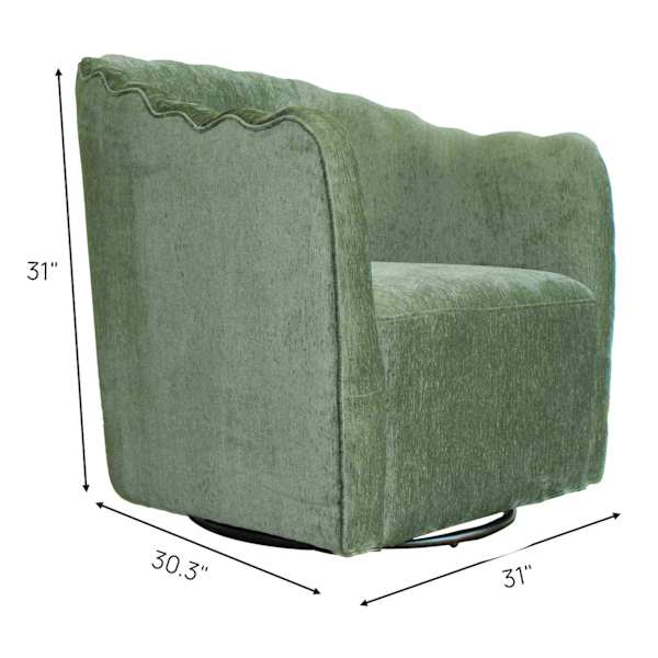 Annabelle Swivel Accent Chair, Green