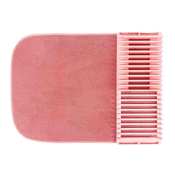 REAL SIMPLE Pink Drying Mat with Dish Rack