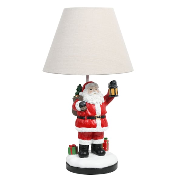 Red Santa Medium Lamp with Shade, 24.5"