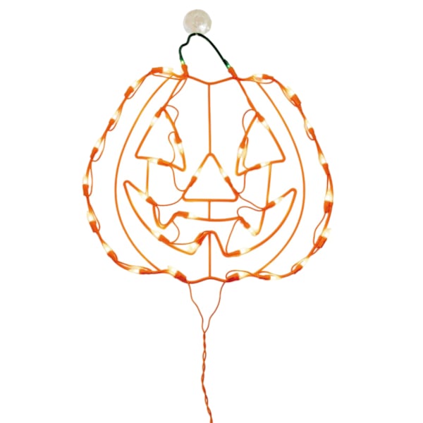 Pre-Lit Jack-o'-lantern Window Light, 16"