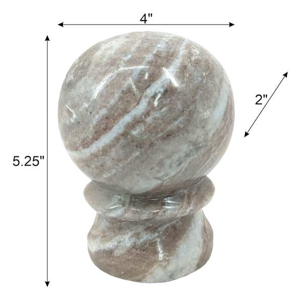 Beige Marble Half Globe Bookend
