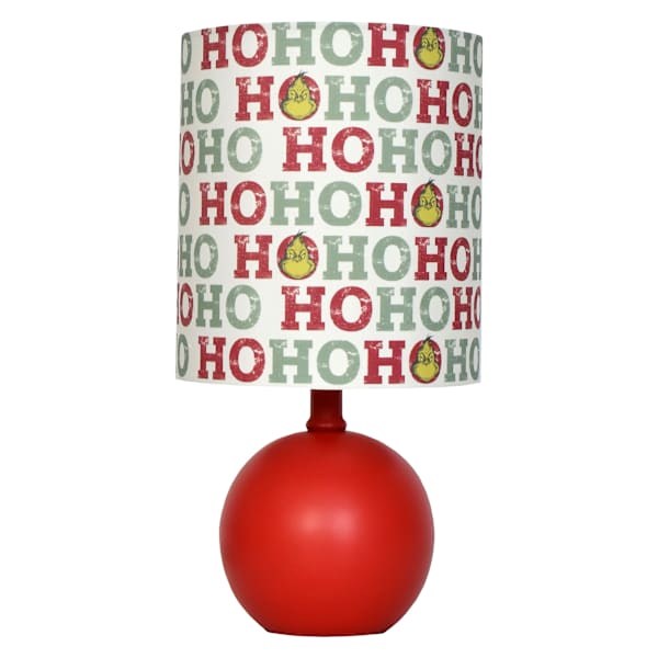 Red Grinch Holiday Small Lamp with Shade, 16"