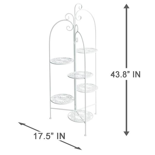 Providence Metal Folding Tiered Plant Stand, 44"
