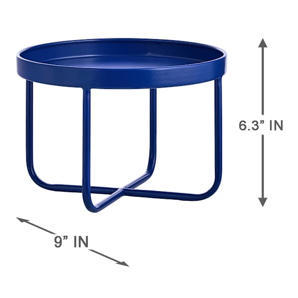 Sunny Club Blue Metal Planter Stand, 9"
