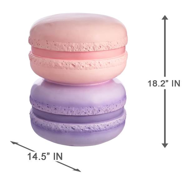 Macaroon Outdoor Garden Statue, 18"