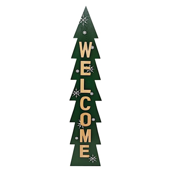 Welcome Christmas Tree Leaner, 47"