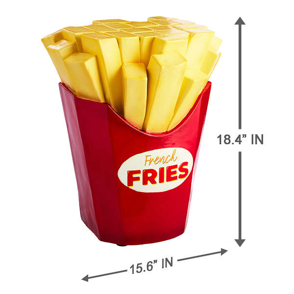 French Fries Outdoor Garden Statue, 18"
