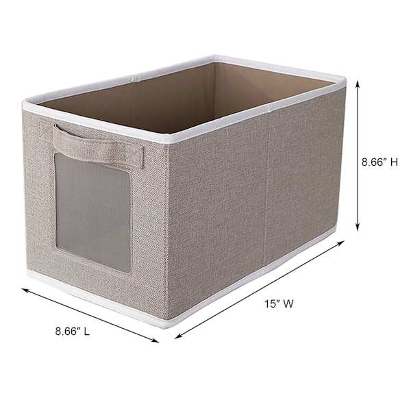 REAL SIMPLE Fabric Closet Storage Bin with Handle