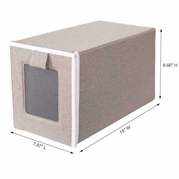 REAL SIMPLE Fabric Closet Storage Bin with Magnetic Opening, Small