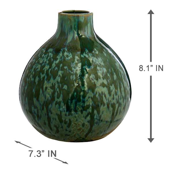 Tracey Boyd Green Ceramic Vase, 8"