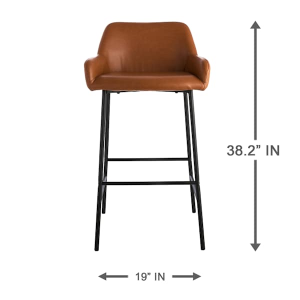 Honeybloom Destin Barstool, Cognac