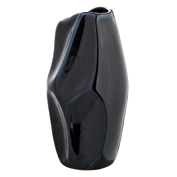 Crosby St. Navy Blue Porcelain Vase, 11"