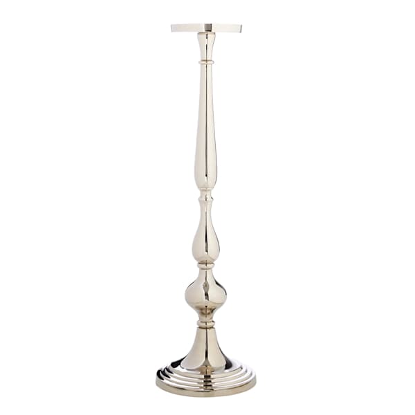 25In Oversized Silver Candle Holder