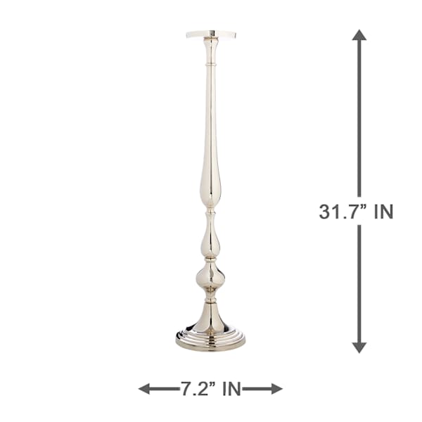 31In Oversized Silver Candle Holder