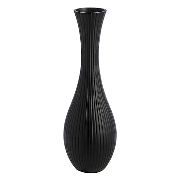 Black Wooden Vase, 18"