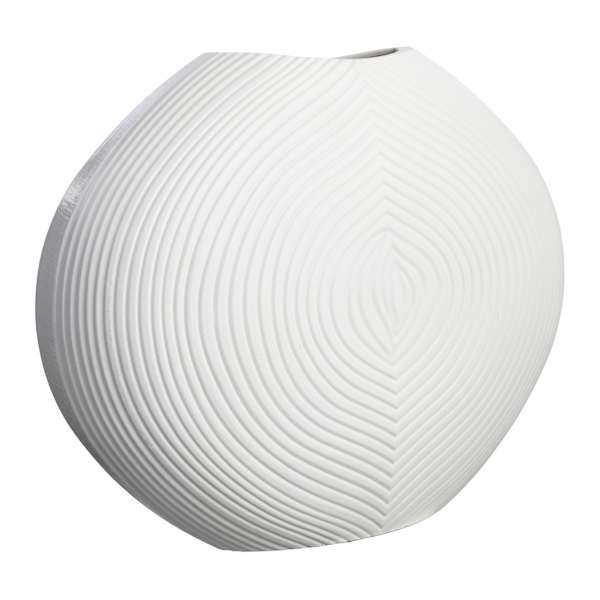Tracey Boyd White Faux Wood Vase, 14"