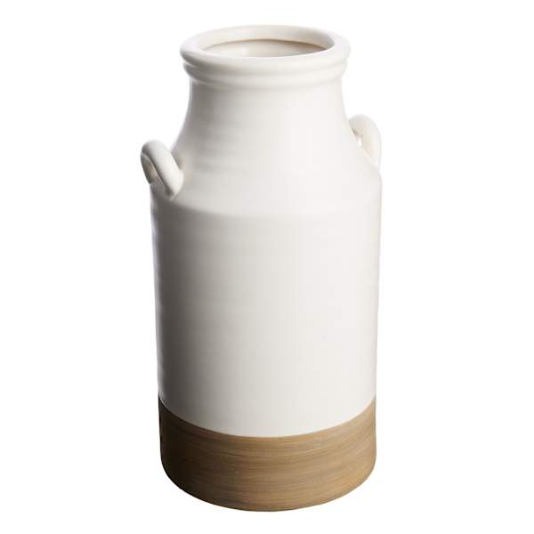 Honeybloom White Ceramic Vase, 10"