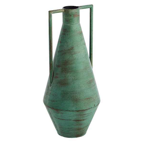 Tracey Boyd Blue & Green Vase with Handles, 15"