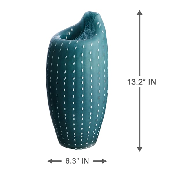 Ty Pennington Blue Coral Dot Vase, 13"