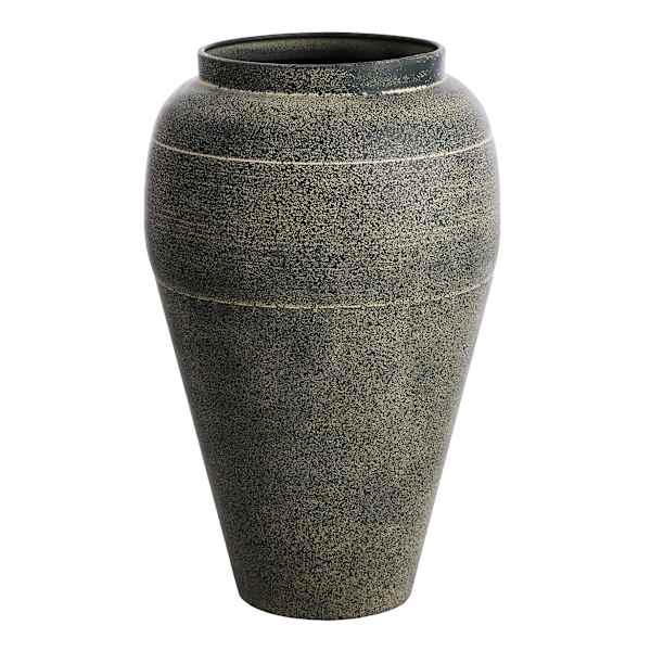 Honeybloom Black Metal Vase, 13"