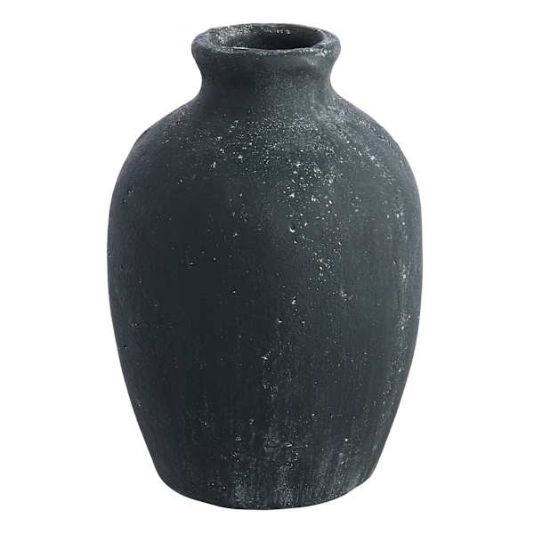 Black Cement Vase, 11.5"