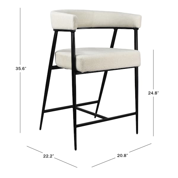 Solana  Counter Stool, Ivory