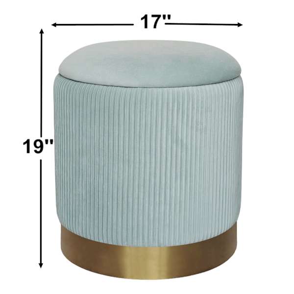 Michelle Storage Ottoman, Green