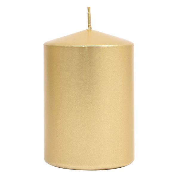 Gold Overdip Pillar Candle, 3x4