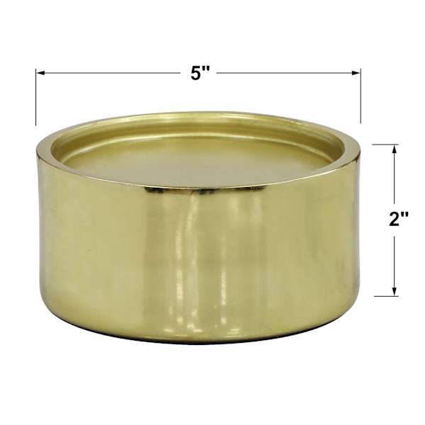 Gold Metal Candle Holder, 5"