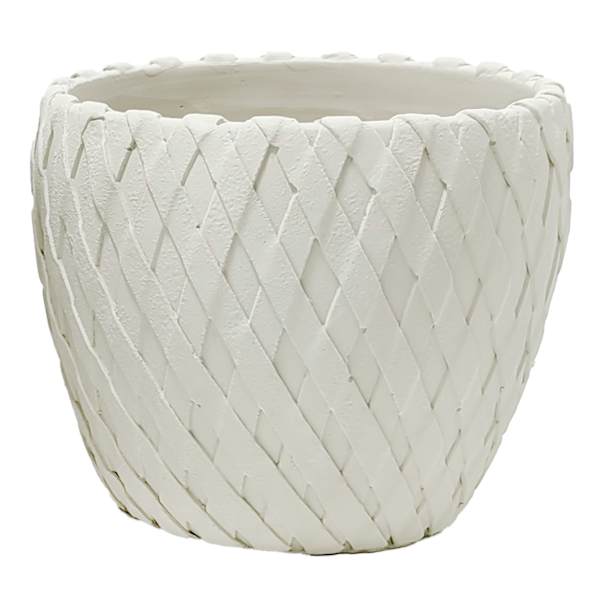 Honeybloom Indoor Lattice Cement Planter, Small