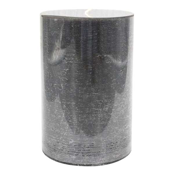 Honeybloom Black Unscented Pillar Candle, 4x6
