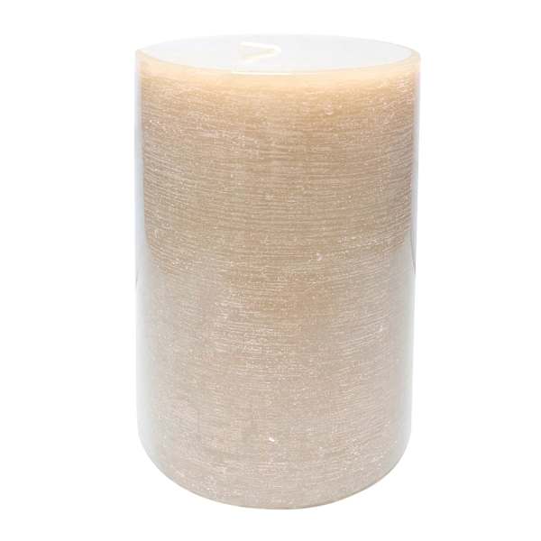 Honeybloom Tan Unscented Pillar Candle, 4x6
