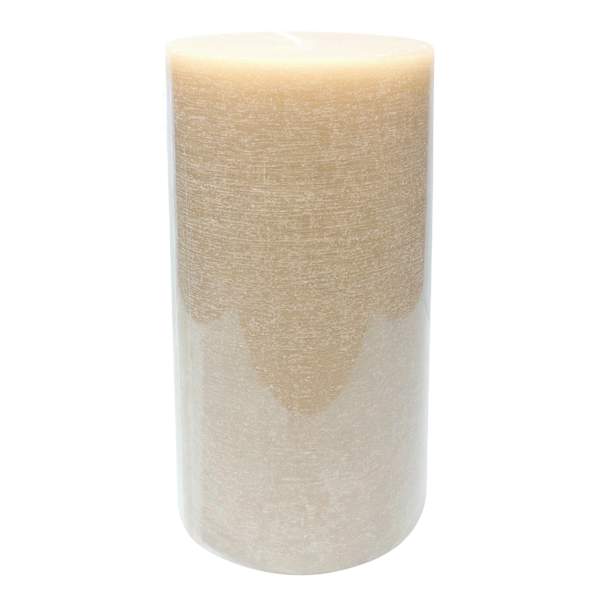 Honeybloom Tan Unscented Pillar Candle, 4x8