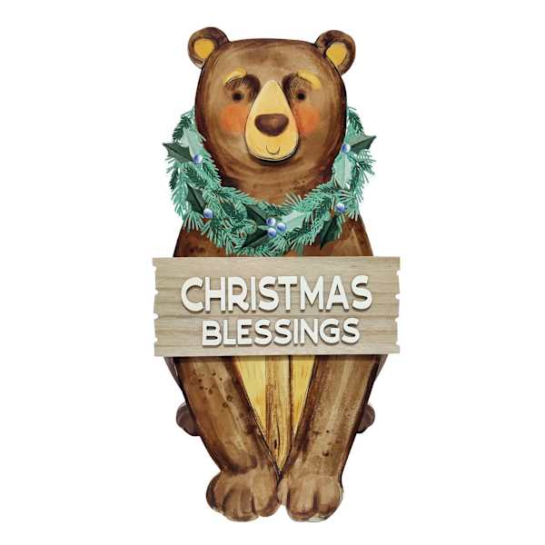 Wooden Bear Table Sign, 20"