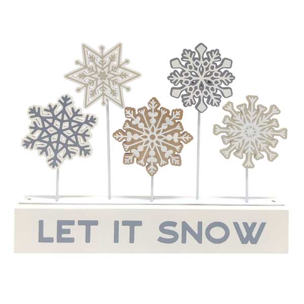 Let It Snow Table Decor, 9.5"
