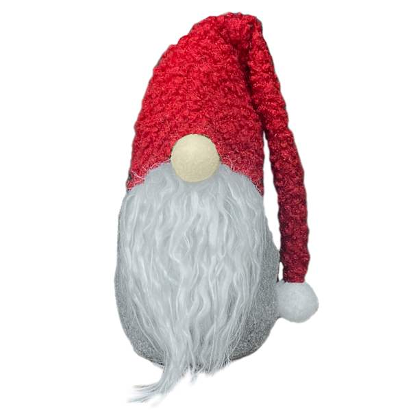 Gnome Sitter with Red Hat, 8"