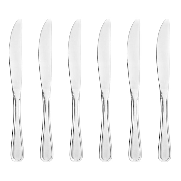 Set of 6 Bayley Silver Dinner Knives