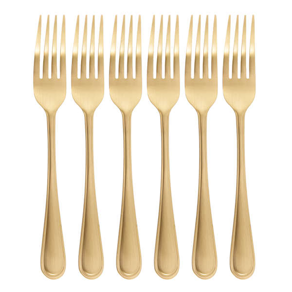 Set of 6 Bayley Champagne Gold Dinner Fork