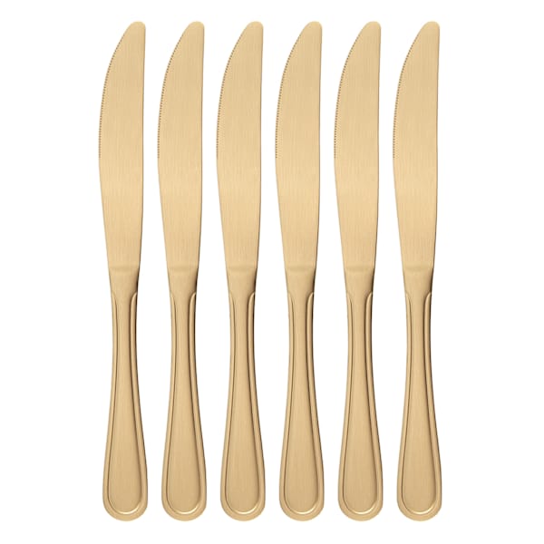 Set of 6 Bayley Champagne Gold Dinner Forks