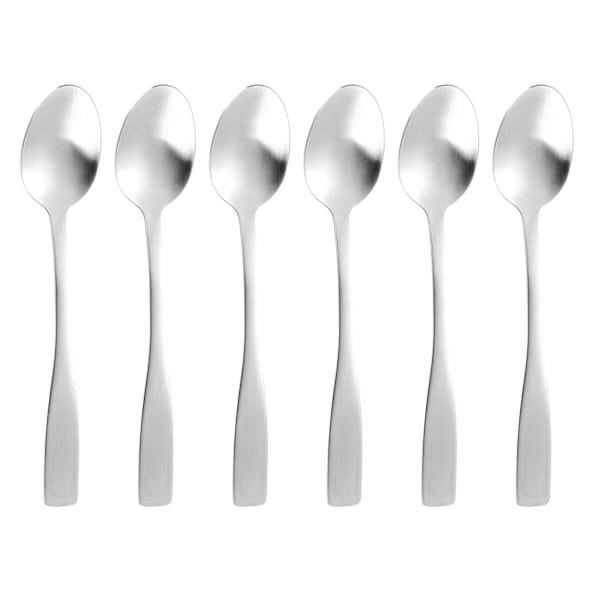 Set of 6 Percy Satin Silver Teaspoons