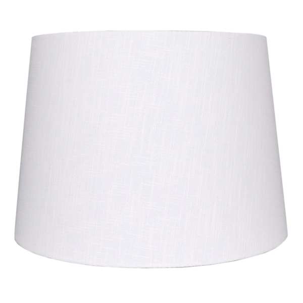 Off-White Slub Tapered Drum Medium Table Lamp Shade, 12x14x10
