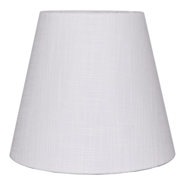 Off-White Slub Tapered Drum Small Table Lamp Shade, 5x8x7