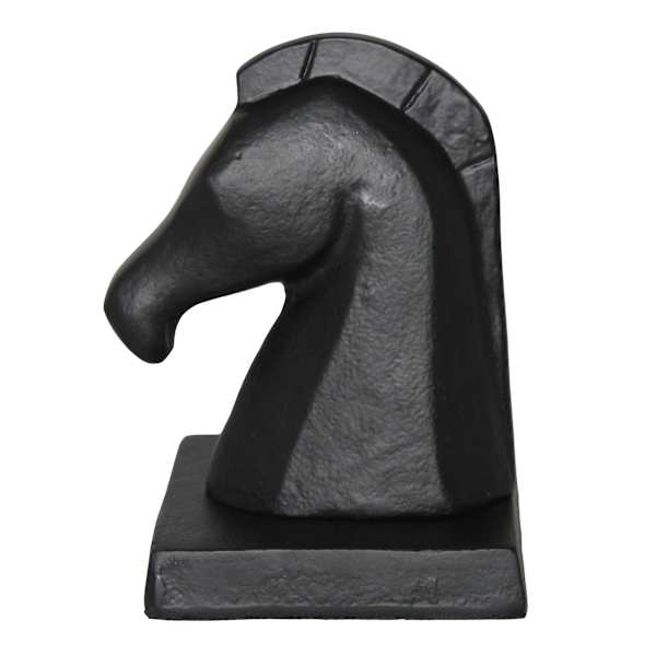 Black Horse Metal Bookend, 6"