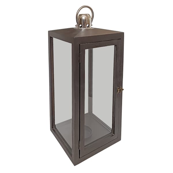 Cole Black Wooden Lantern, 22"