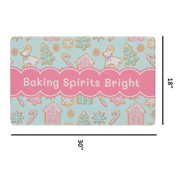 Mrs. Claus' Bakery Baking Spirits Bright Embossed Kitchen Mat, 18x30