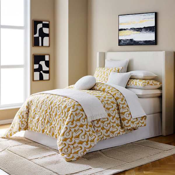 Crosby St. Yellow Geometric Bedding Set