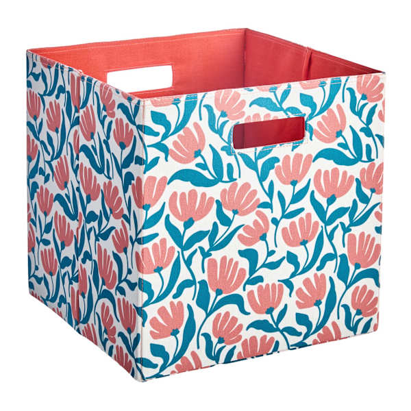 REAL SIMPLE Floral Modular Storage Cube, 13"