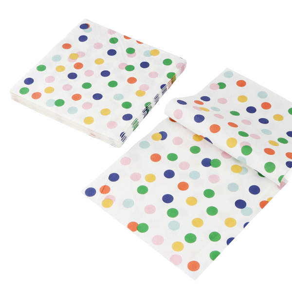 16ct 6.5in Polka Dot Napkins