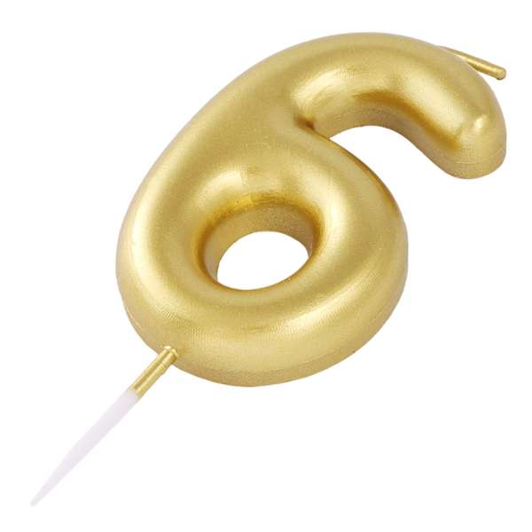 Number 6 Candle